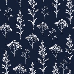Seamless hand-drawn floral pattern with herbs N15