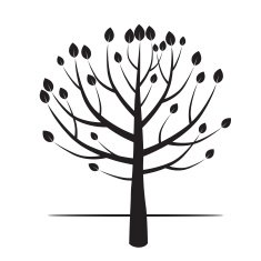Black Tree Vector Illustration N7