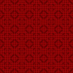 Seamless Chinese window tracery round corner square cross line pattern