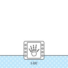 Hand X-ray icon Human skeleton sign N3
