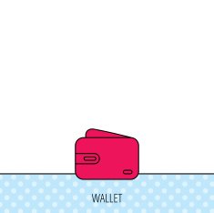Wallet icon Cash money bag sign N7