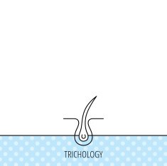 Trichology skin icon Dermatology hair sign N3