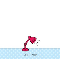 Table lamp icon Desk light sign N6