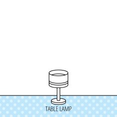 Table lamp icon Desk light sign N8