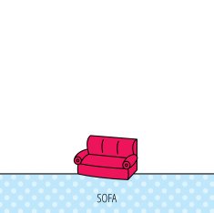Sofa icon Comfortable couch sign N4