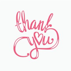 'thank you' hand lettering - handmade calligraphy
