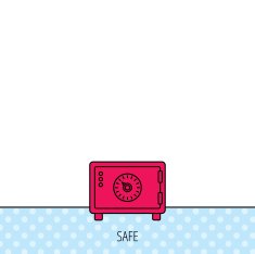 Safe icon Money deposit sign N19