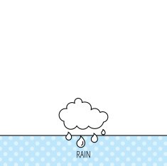 Rain icon Water drops and cloud sign N4