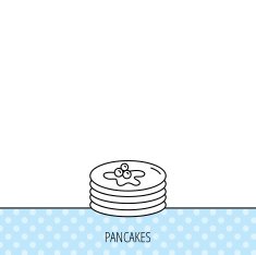 Pancakes icon American breakfast sign N3