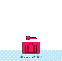 Luggage icon Baggage security sign N5