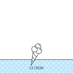 Ice cream with three balls icon Sweet dessert N4