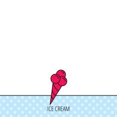 Ice cream with three balls icon Sweet dessert N5