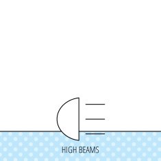 High beams icon Distant light car sign N2