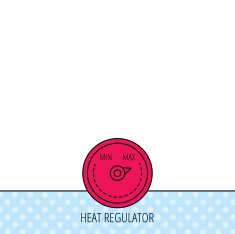 Heat regulator icon Radiator thermometer sign N4