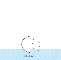 Fog lights icon Car beam sign N2