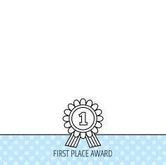 Gold medal award icon First place sign N11