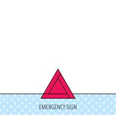 Emergency sign icon Caution triangle sign N4
