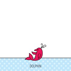 Dolphin icon Cetacean mammal sign N5