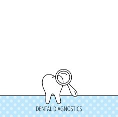 Dental diagnostic icon Tooth hygiene sign N4