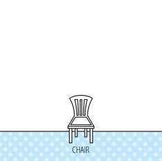 Chair icon Seat furniture sign N3