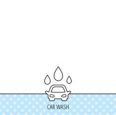 Car wash icon Cleaning station with water drops N3