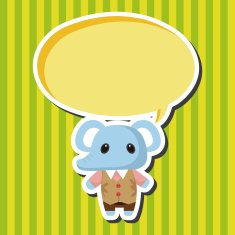 animal elephant winter cartoon theme elements N2