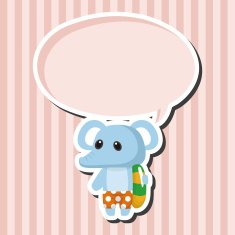 animal elephant summer cartoon theme elements N2