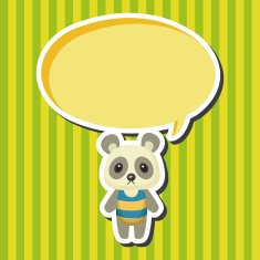 animal panda summer cartoon theme elements N2