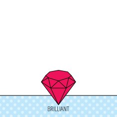 Brilliant icon Diamond gemstone sign N3
