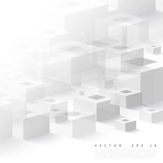 Vector Abstract geometric shape from gray cubes N12