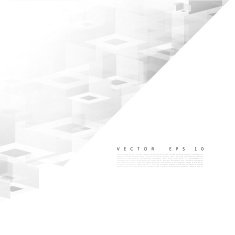 Vector Abstract geometric shape from gray cubes N14
