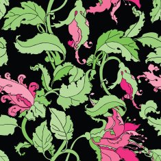 Seamless pattern with flowers orchids N8