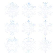 Watercolor snowflakes Vector N3