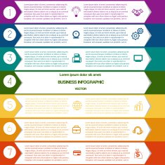 Infographic arrows template seven positions N2
