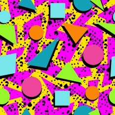 Retro 80s seamless pattern background N18