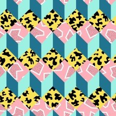 Retro 80s seamless pattern background N20