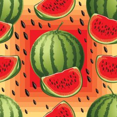 seamless pattern of ripe watermelon N2