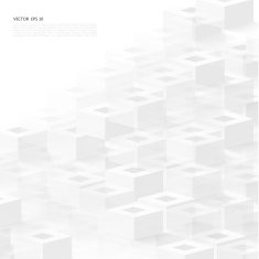 Vector Abstract geometric shape from gray cubes N17