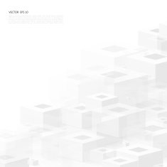 Vector Abstract geometric shape from gray cubes N18