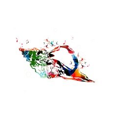 Colorful vector seashell background with hummingbirds