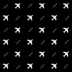 Geometric simple monochrome minimalistic vector holiday pattern planes N9
