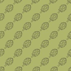 artichoke green seamless pattern