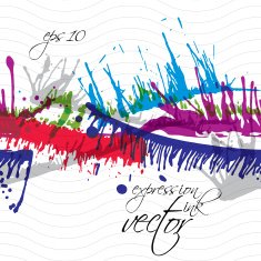Colorful watercolor graffiti splash overlay elements expressive N8