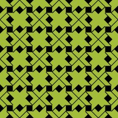 Colorful ethnic geometric art seamless pattern vector green