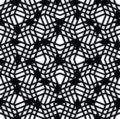 Geometric messy lined seamless pattern monochrome vector endless N3