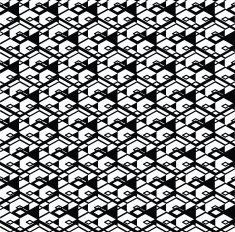 Monochrome geometric art seamless pattern vector mosaic black N4