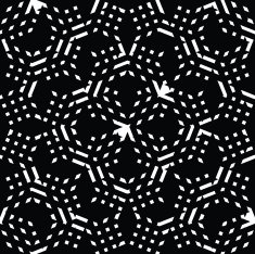 Geometric messy lined seamless pattern monochrome vector