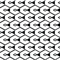 Monochrome geometric art seamless pattern vector mosaic black N5