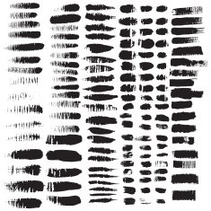 Hand drawn decorative vector brushes Dividers borders N3