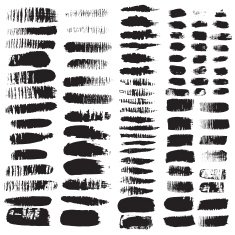 Hand drawn decorative vector brushes Dividers borders N4